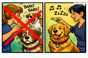 Correct EMDR for dogs is wave manipulation not exposure. 