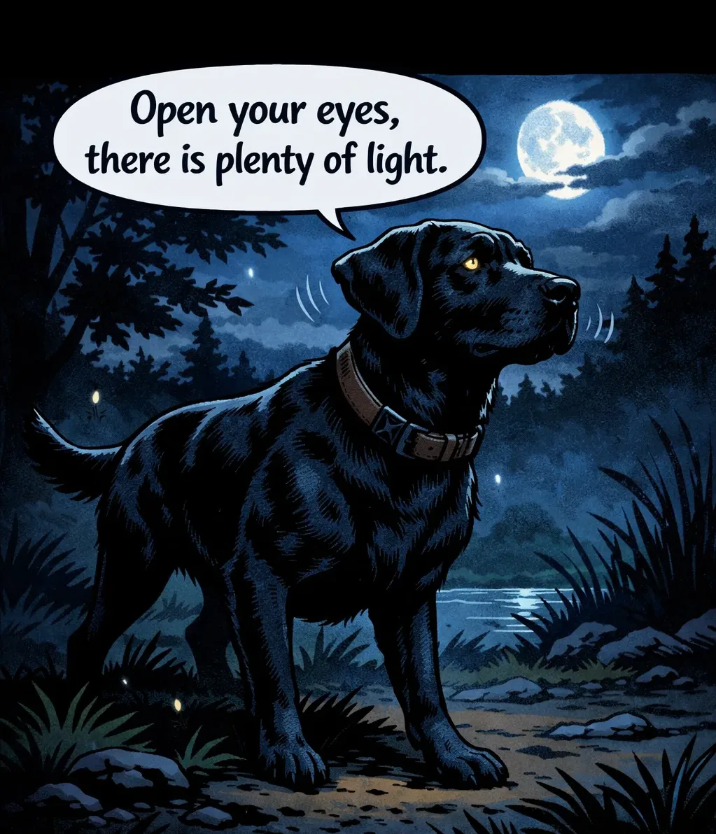 Dogs see what we cannot