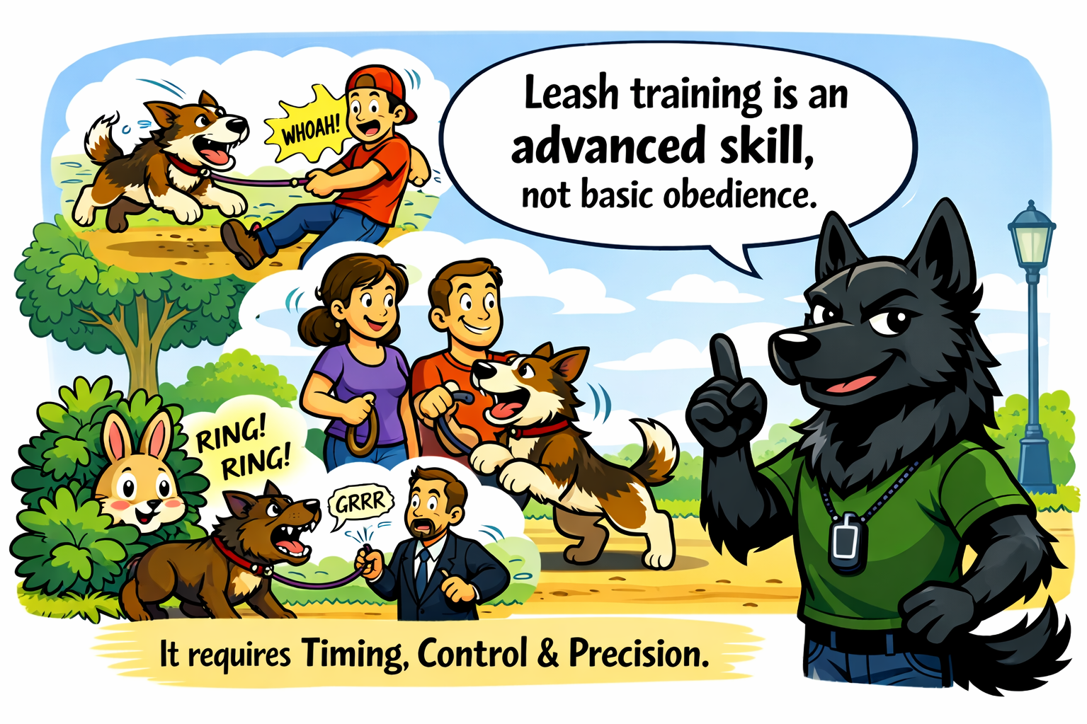 Leash Skills are advanced dog skills