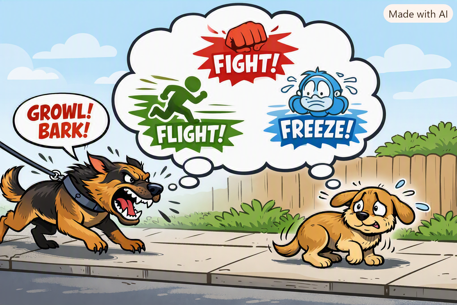 Cause of aggression in dogs