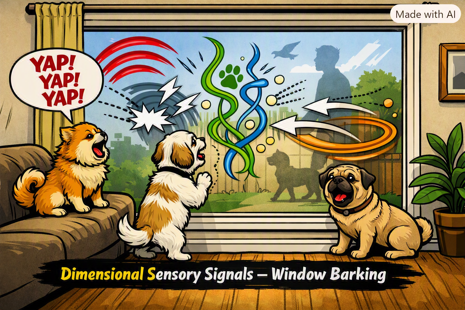 Dog bark at what they sense
